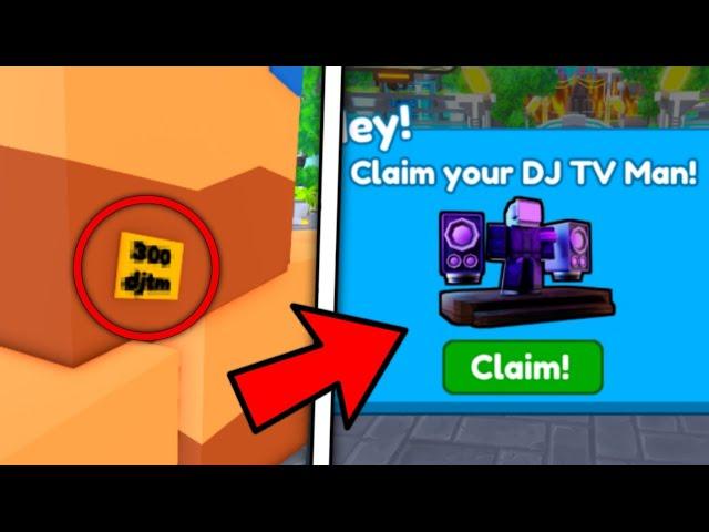 NO WAY!  Use THIS CODE To Get DJ TV MAN!  | Toilet Tower Defense Roblox