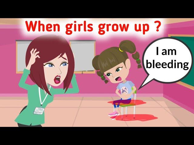 When girls grow up | English story | Animated stories | Learn English | Sunshine English