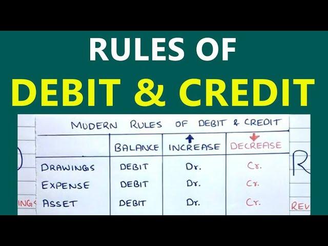 Rules of Debit and Credit - DEALER Trick - Saheb Academy