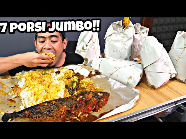 MUKBANG! I EAT 7 PACKS OF NASI PADANG WITH JUMBO PORTION!!