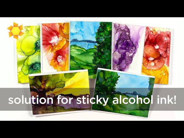 Alcohol Ink Tip for sticky projects (and it’s not foil)