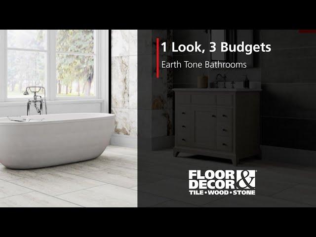 1 Look, 3 Budgets: Earth Tone Bathrooms