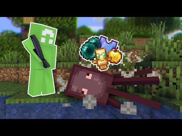 Minecraft Manhunt, but Squids drop OP LOOT