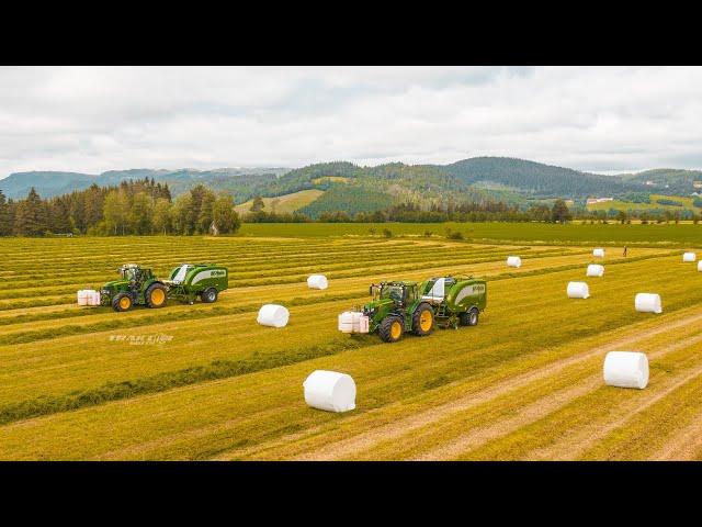 Silage in Norway | 2X McHale | Loe / Lilleås Maskin | John Deere