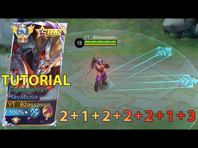 HAYABUSA BEST COMBO FREESTYLE FULL TUTORIAL!! -Mobile Legends