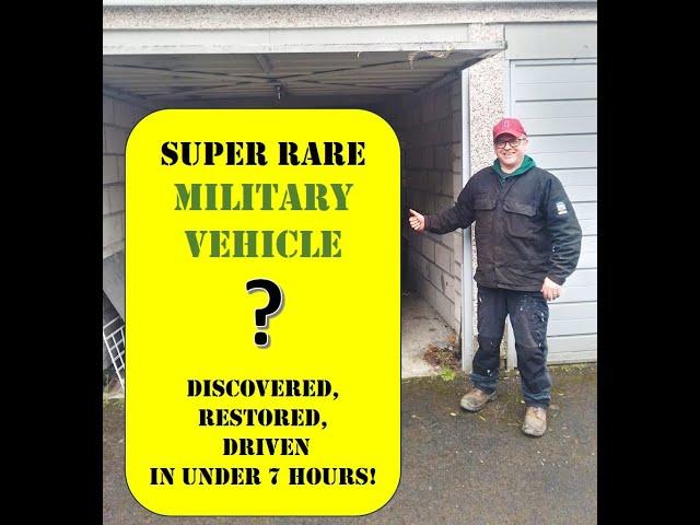 Abandoned military vehicle rescued and driven in under 7 hours