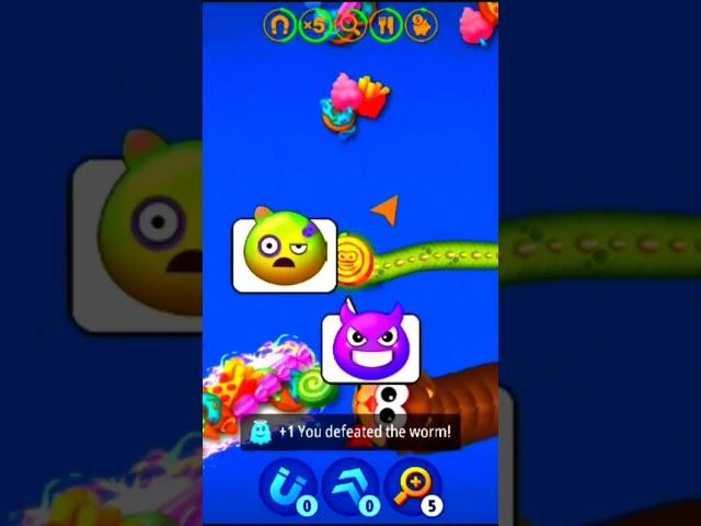 Worms zone.io slither giant snake  best gameplay #shorts #snakegame #wormszoneio