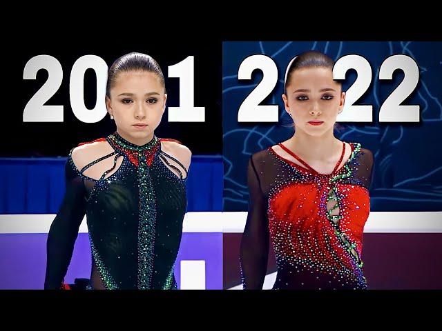 Kamila Valieva PERFECT programs - Russian Nationals 2021 vs 2022 (side by side)