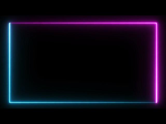 Free Pink Blue Neon Lights Rectangle Frame Animated Loop Background Fahad VFX