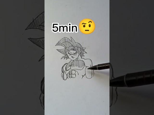 How to Draw Goku in 10sec,10mins,10hrs #shorts