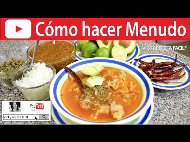 MENUDO ROJO DE RES O PANCITA | Vicky Receta Facil