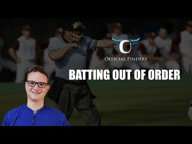 BATTING OUT OF ORDER | Umpire Training