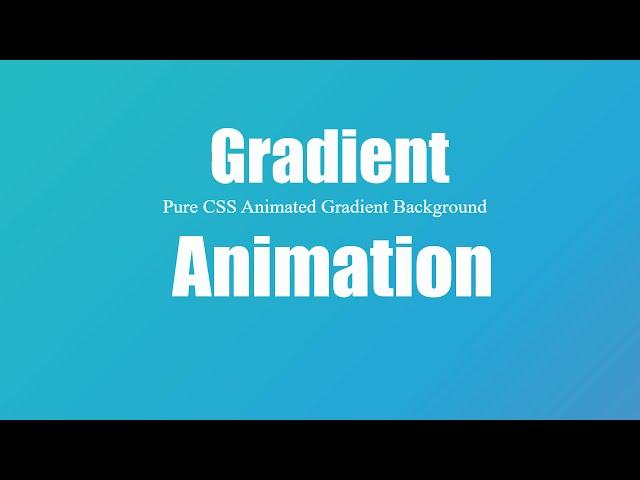 Pure CSS Animated Gradient Background | HTML CSS Tutorial | Coding Xpress