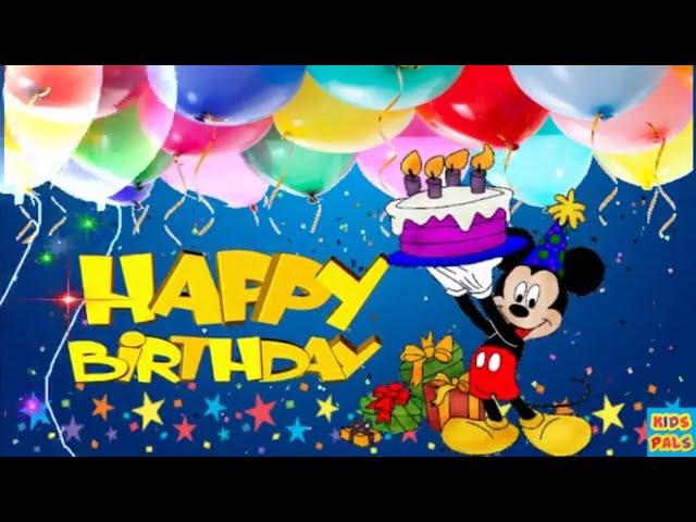 Original Happy Birthday Song  Birthday Song For Kids with mickey mouse