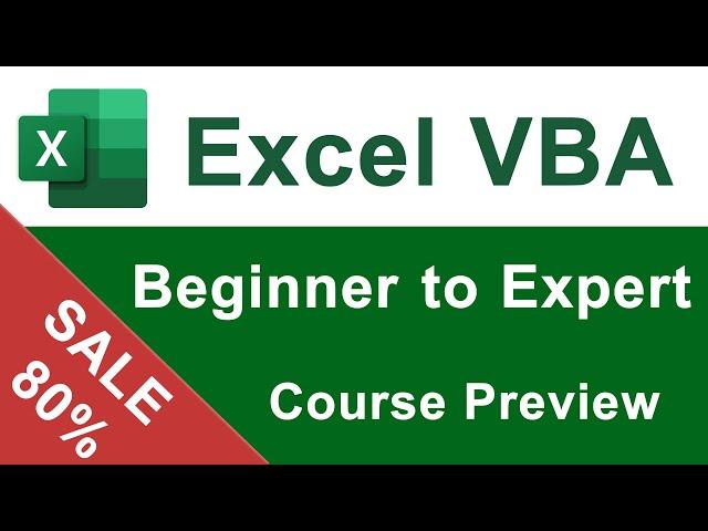 The Full Excel VBA Course Preview