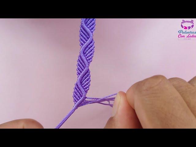 Pulsera fácil en hilo macramé // macramé thread bracelet