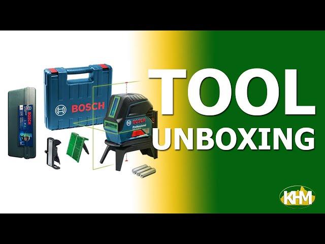 Bosch GCL 2-15 G Cross Line Laser Level With Plumb Points 15meters Quick Unboxing