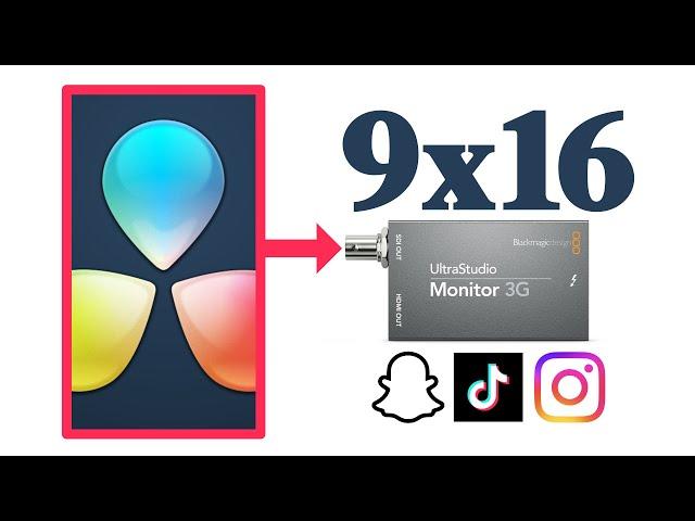 Monitor Vertical Video - Blackmagic Ultrastudio - DaVinci Resolve 19