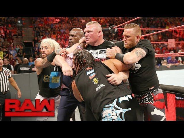 Brock Lesnar brawls with Samoa Joe: Raw, June 12, 2017