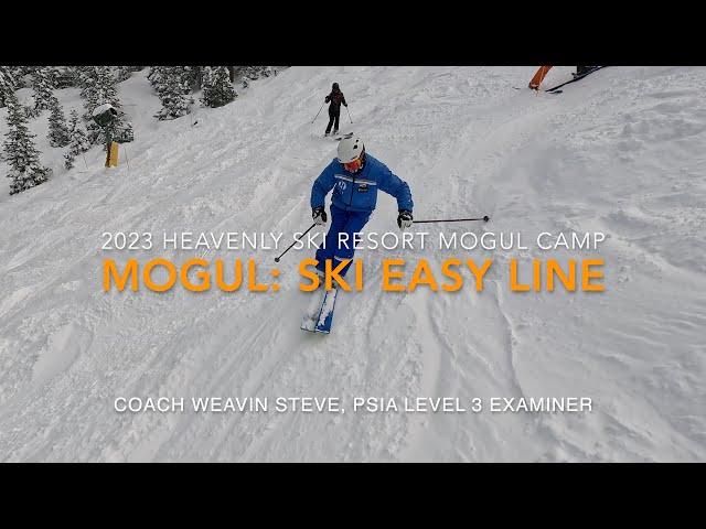 How to Ski the Easy Line Down on Moguls