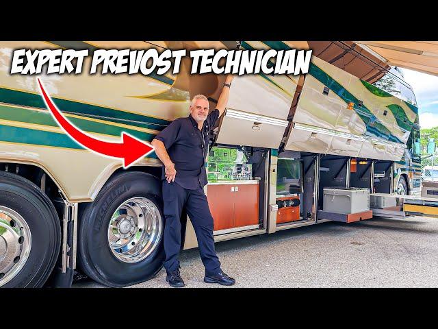 Touring a Prevost Parliament with Tech that Built This Coach