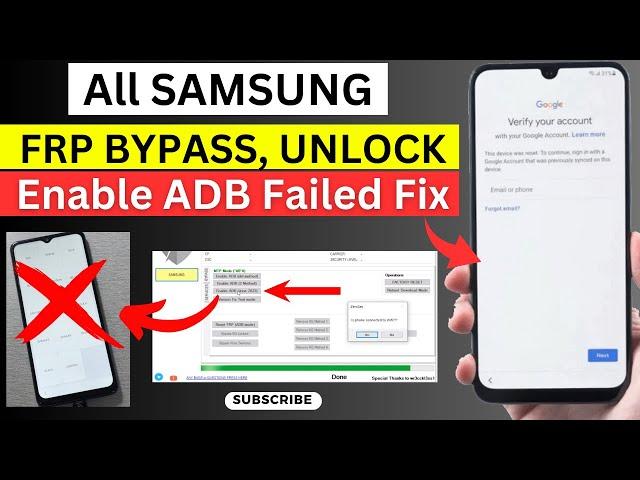 All Samsung FRP Bypass 2023 | Finally-Enable ADB Failed Fix