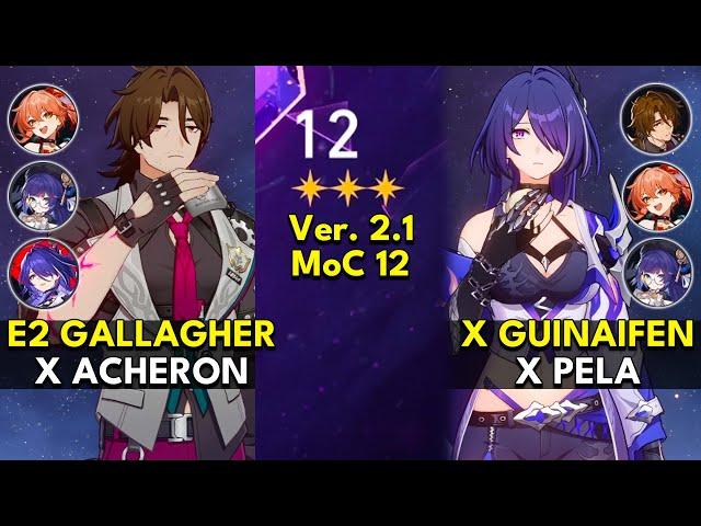 E2 Gallagher x E0S1 Acheron | Memory of Chaos Floor 12 3 Stars | Honkai: Star Rail 2.1