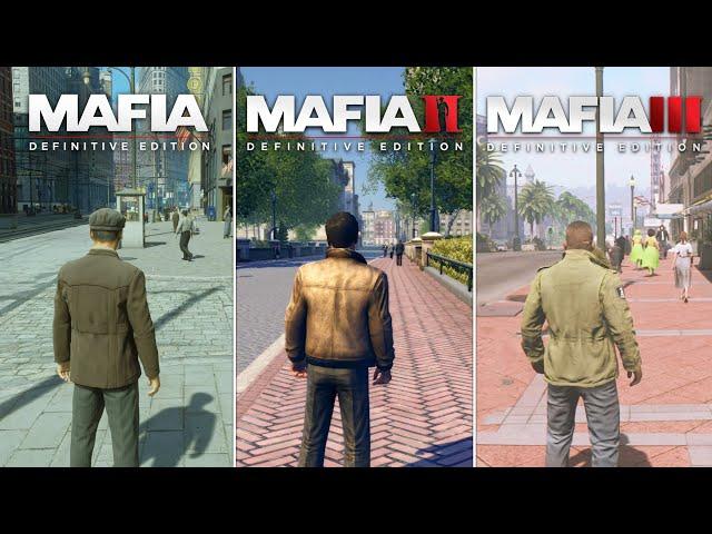 MAFIA Definitive Edition vs MAFIA 2 vs MAFIA 3 - Physics and Details Comparison