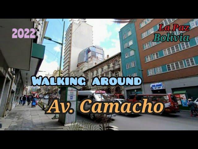 (Walk) Walking around Camacho Ave, La Paz, Bolivia, 까마초 거리 걷기 2022 Caminando por Av. Camacho, Ep 025