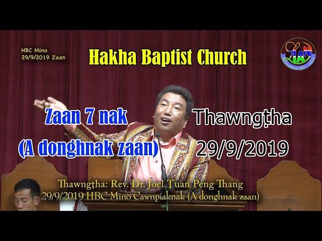 Rev  Dr  Tuan Peng Thang HBC A donghnak zaan 29/9/2019