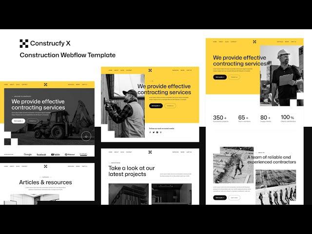 Construcfy X - Construction Webflow Template | BRIX Templates