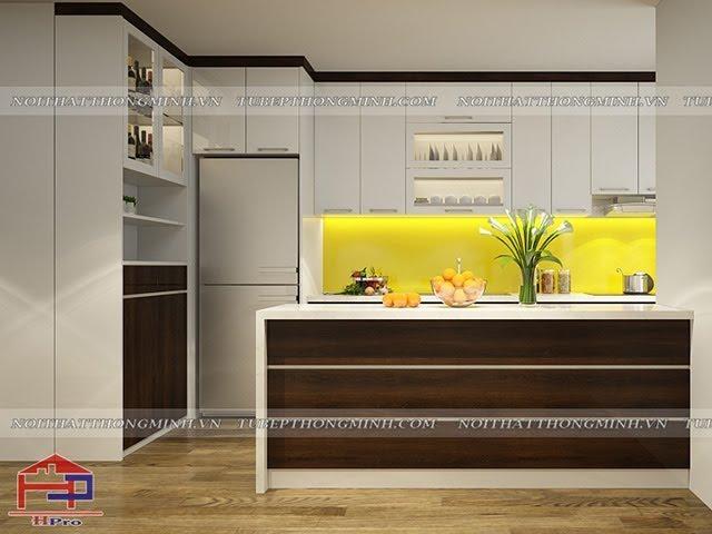 35 mẫu tủ bếp laminate đẹp xu hướng trong năm 2018
