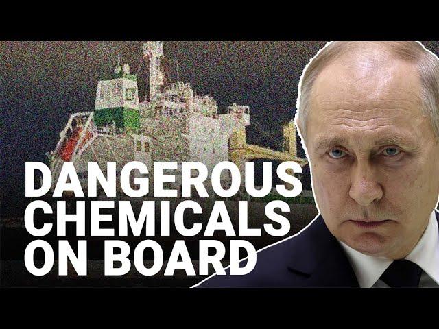 Fears as Russia-linked ship stranded miles from UK loaded with explosive chemicals