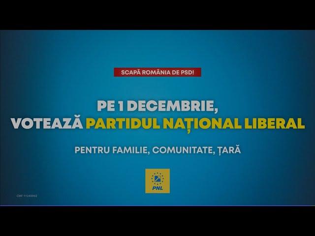 Pe 1 Decembrie, votează pentru Familie, Comunitate, Țară – Votează PNL!