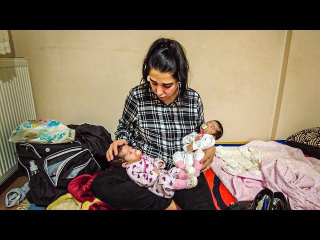 Massaging the baby's belly by a rural mother | Baby massage vlog
