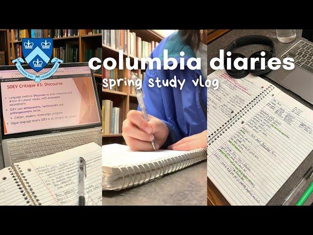 columbia diaries: library, study vlog, cramming for exam, late night ramen