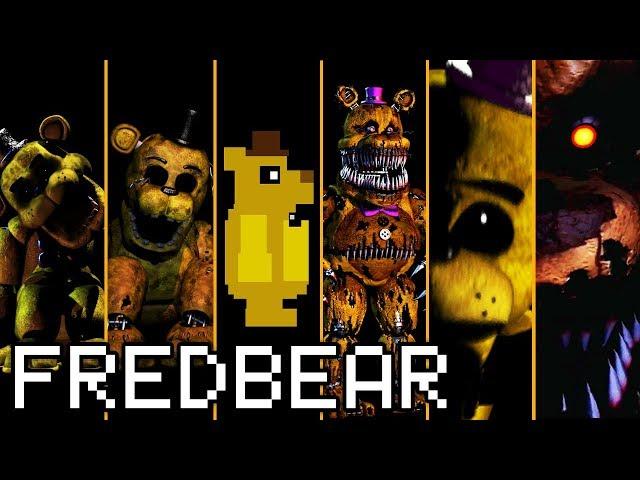 Evolution of Fredbear / Golden Freddy in FNAF (2014-2019)