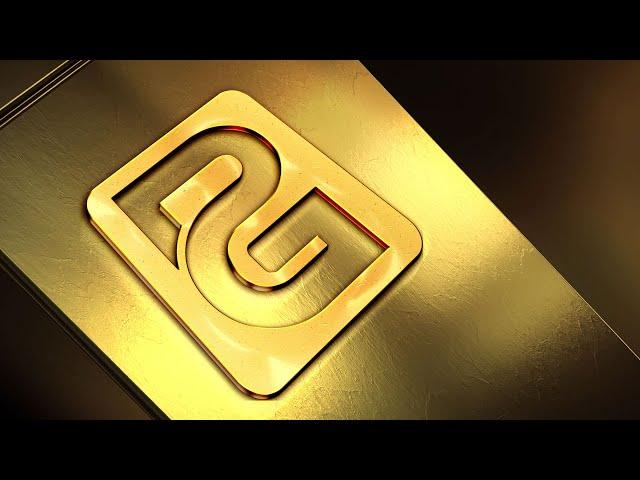 Golden PG Logo Design In Illustrator and Mockup in photoshop