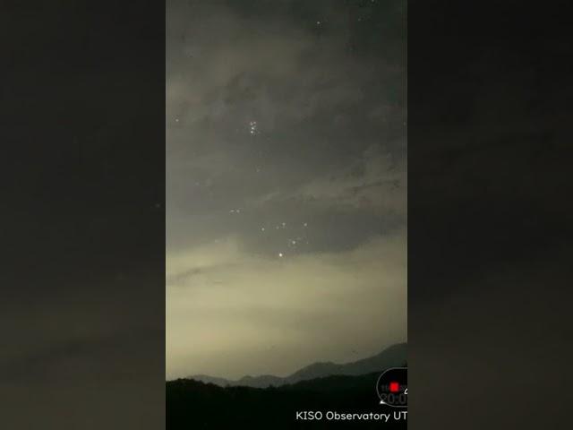 Large shooting star was observed at two locations.