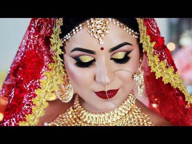 SUMMER LONG LASTING INDIAN BRIDAL MAKEUP TUTORIAL in HINDI (SWEAT PROOF/WATER PROOF)