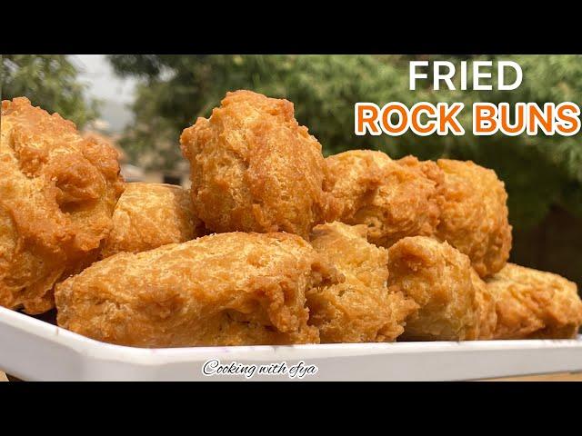 HOW TO MAKE GHANA ROCK BUNS / SWEET BAD | EASY ROCK CAKE RECIPE | FRIED ROCK BUNS | AFRICAN SNACKS