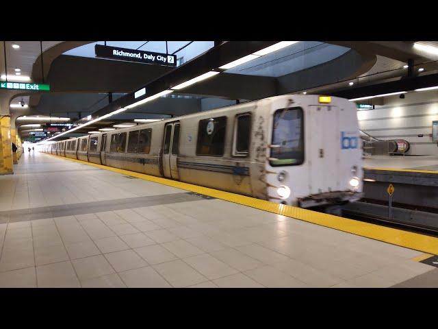 BART 1988 Alstom C1 Car 343 on the Orange Line - 8-Car Legacy Fleet Richmond Train