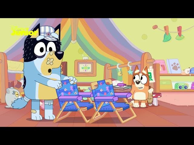 Troubleful Trains  | Bluey  | Disney Junior Arabia