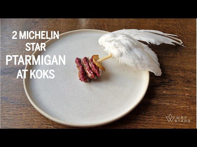 Chef Poul Andrias Ziska prepares PTARMIGAN (local game bird) at 2 * KOKS in Greenland