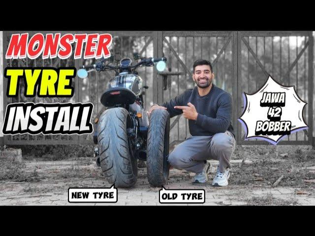 Jawa 42 Bobber Monster Tyre Upgrade | First In India