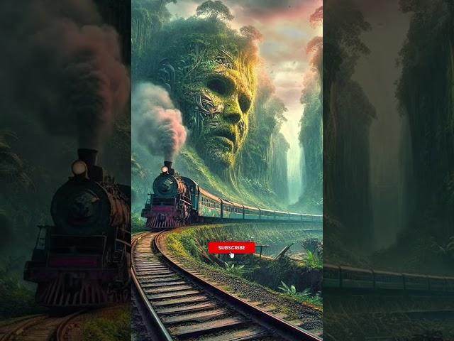 Nature Exploration: Train Art in Amazon Rainforest #shorts #trending #ai