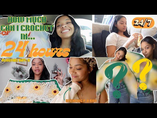 how much can i crochet in 24 hours, pt. 2 | CROCHETMAS DAY 6