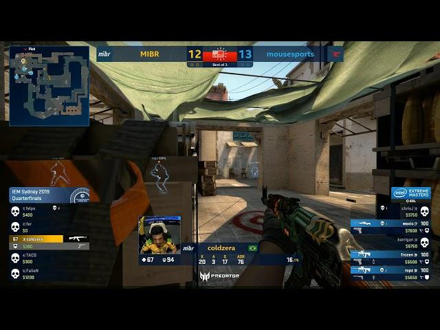 Coldzera 1v3 clutch x mousesports IEM SYDNEY 2019