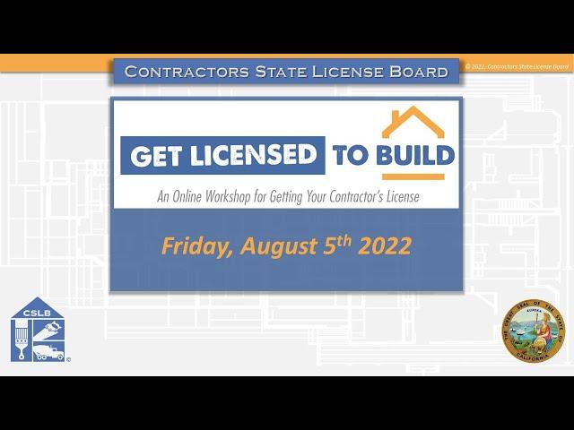 Get Licensed to Build Workshop #28