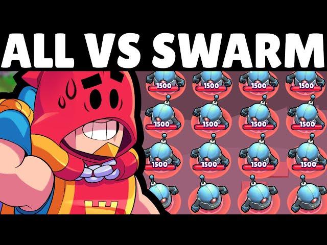 54 Brawlers vs THE SWARM! | Who is FASTEST?!